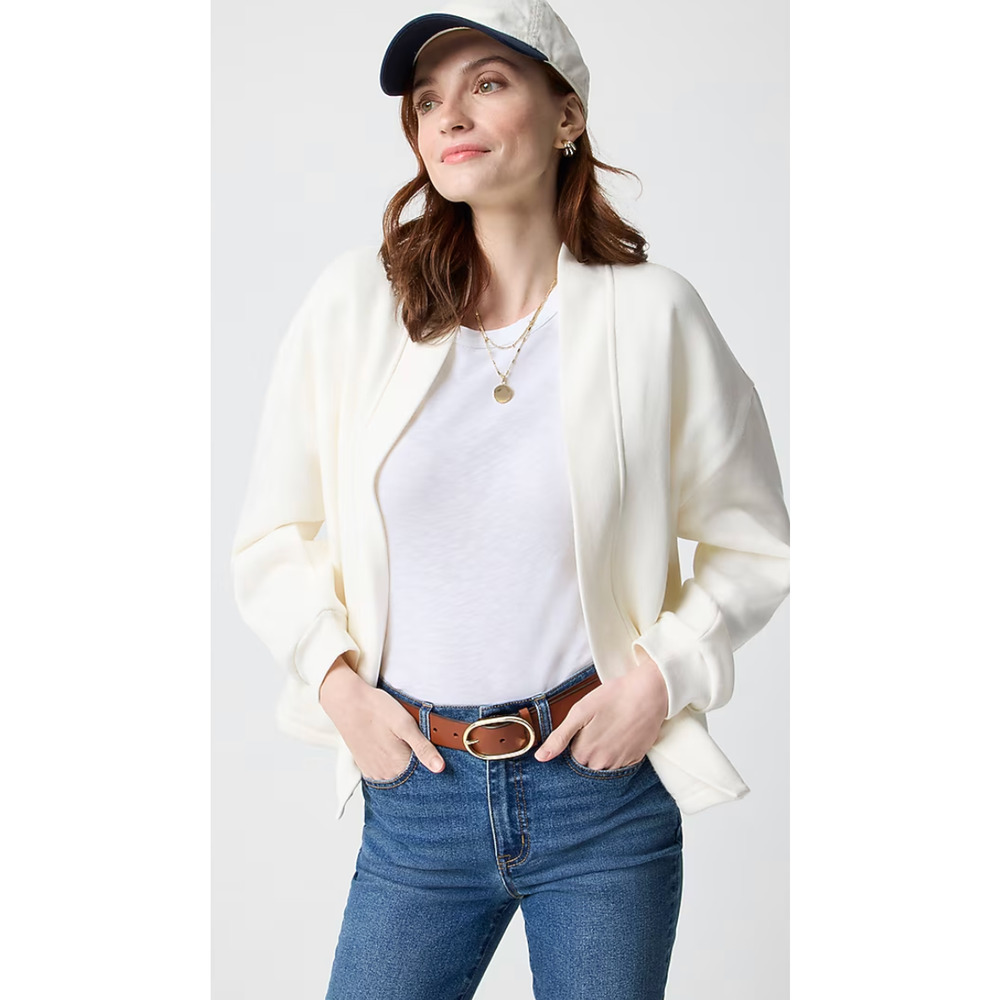 J.Crew Factory | NWT Open Front Knit Cardigan Ivory | S